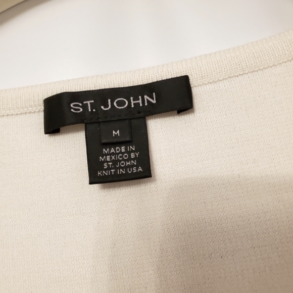 St John Knits sleeveless top on ivory - Picture 3 of 4